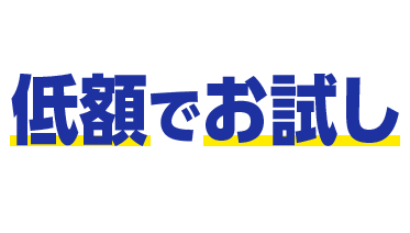 まずは低額でお試ししてみませんか？